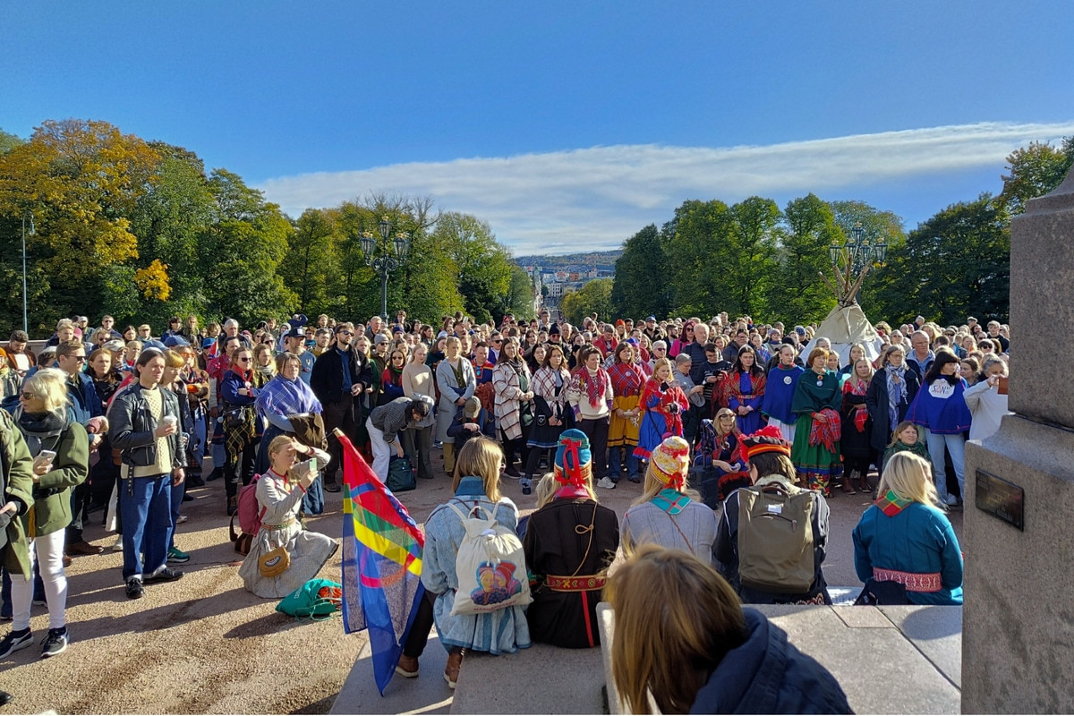 Samling på Slottsplassen