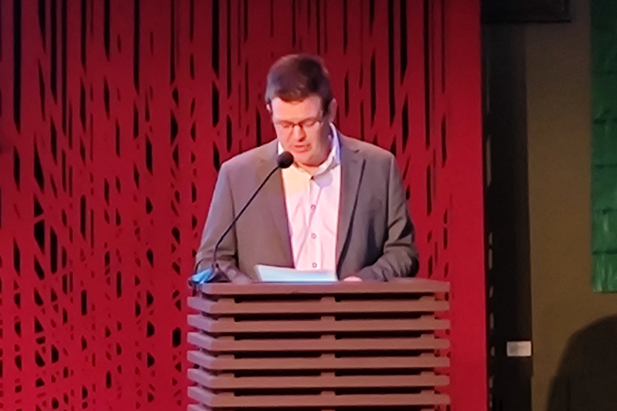 Glenn Diesen mai 2024, Litteraturhuset. Foto: Liv Wenger